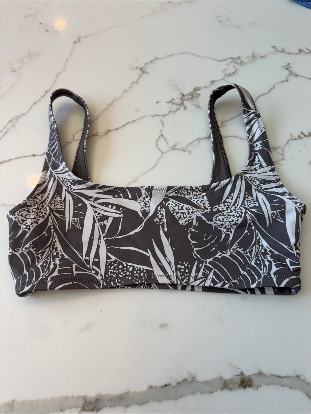 Vuori Women's Gray Floral Print Sports/ Bikini Bralette SZ XS